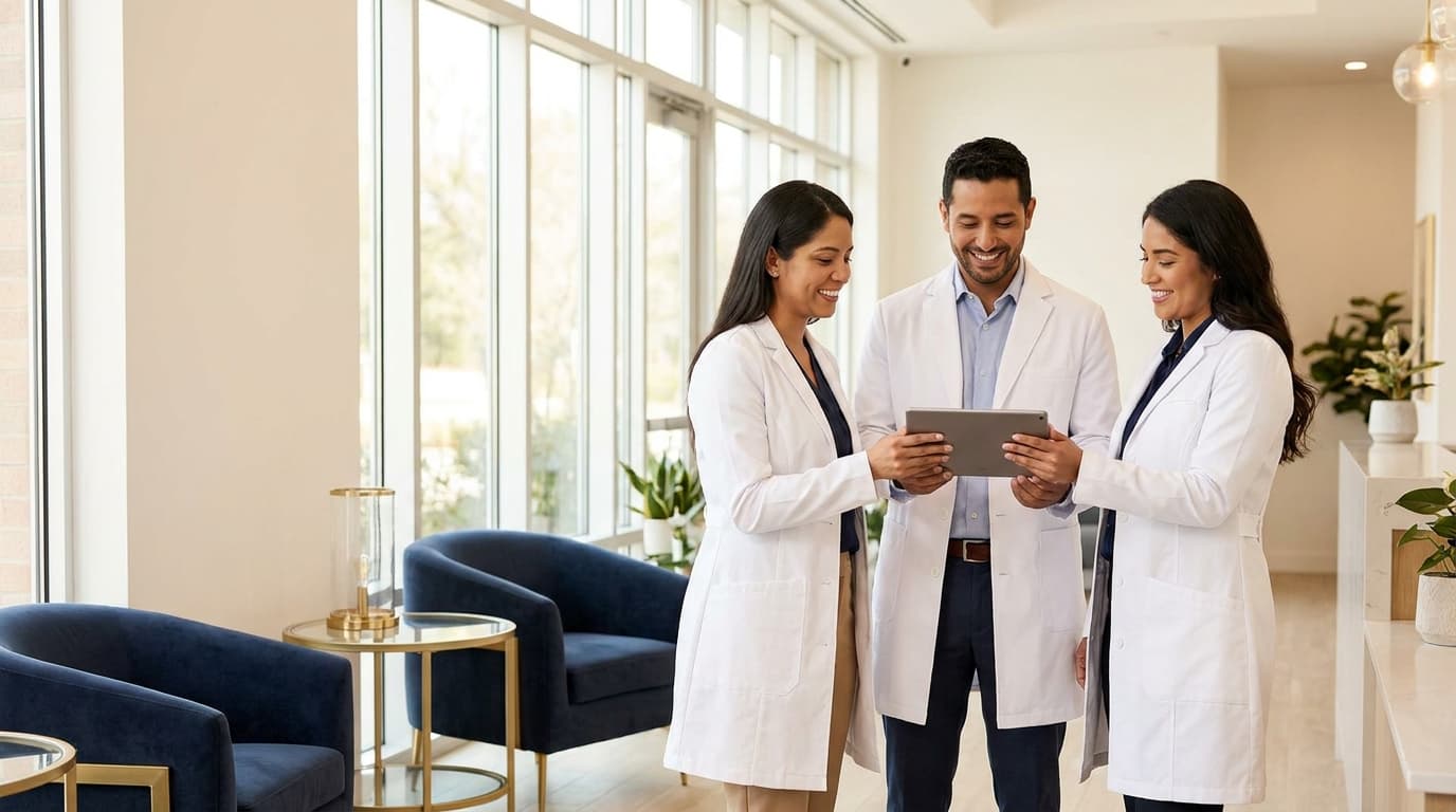 Equipo de Cenident en una clínica dental moderna
